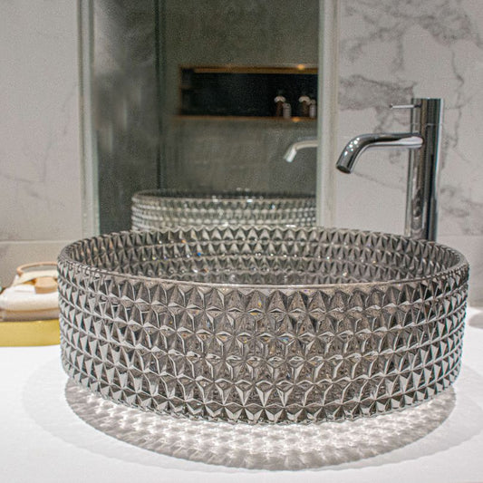 modern glass bathroom sink