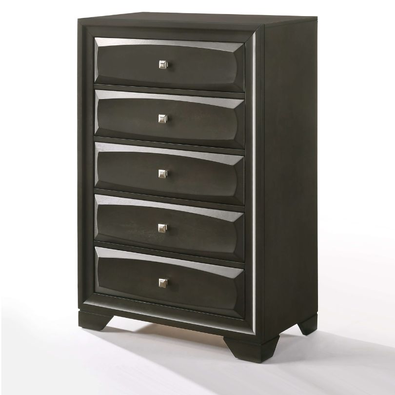 Contemporary Soteris Antique Gray Chest Drawer