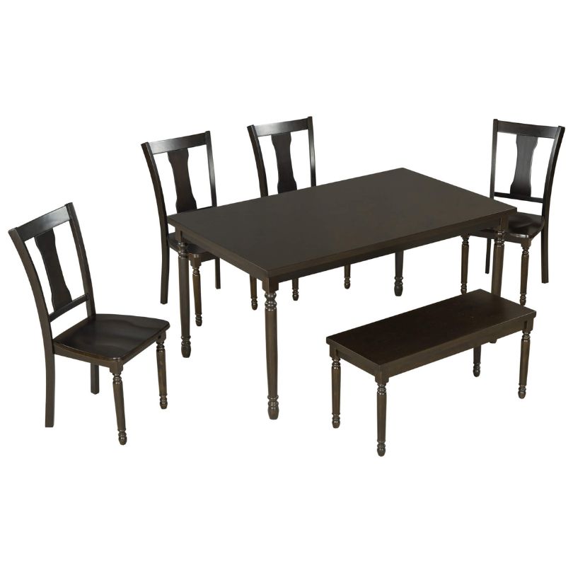 Dining Table with 4  Chairs and Bench