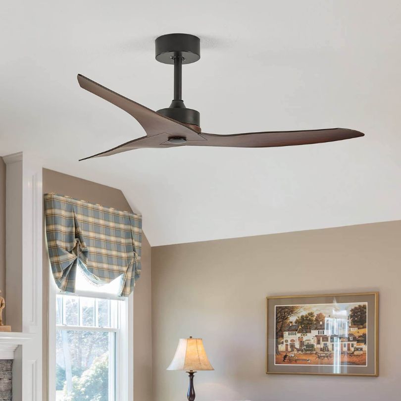 Farmhouse Walnut Fan with Reversible Blades and Remote Control