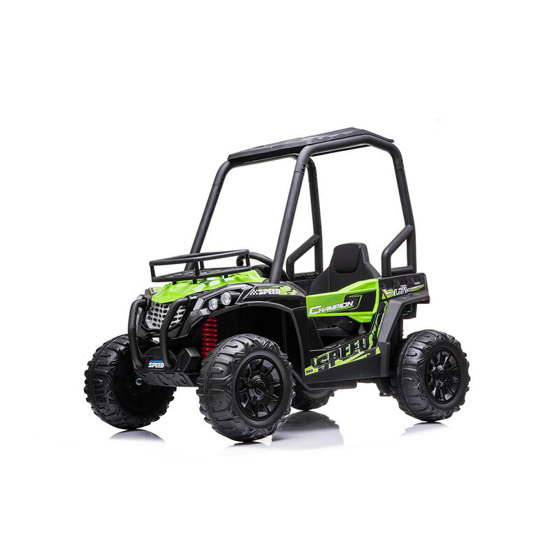 Green Battery Powered Kids Ride-on Car - 2 Speeds & LED Headlights