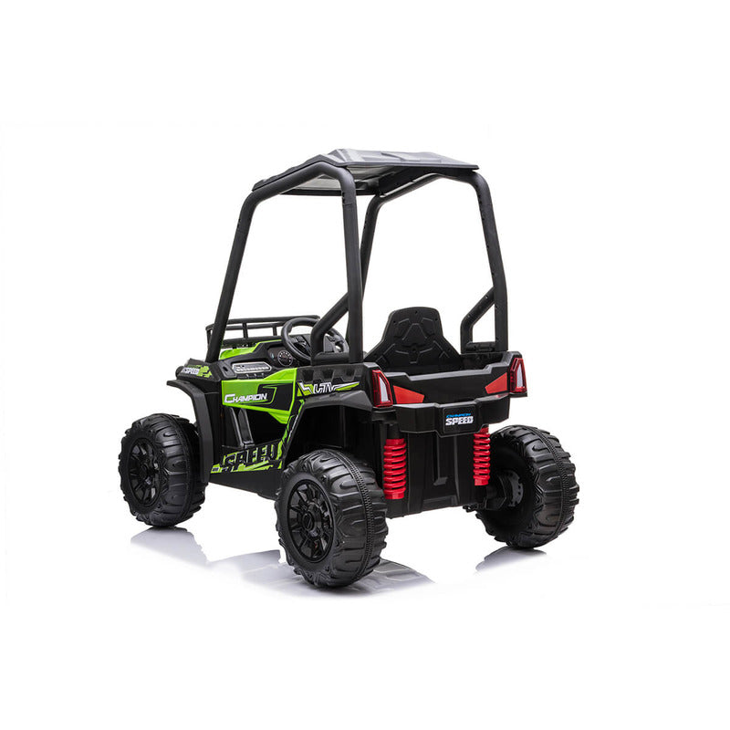 Green Battery Powered Kids Ride-on Car - 2 Speeds & LED Headlights