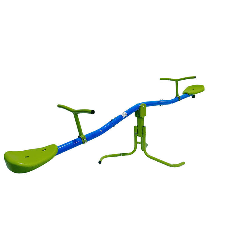 Green Outdoor Playground 360 Twirl Seesaw - Kids Age 3+