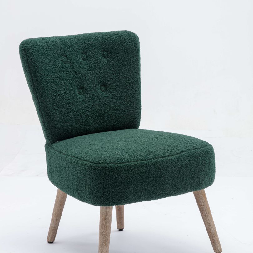  Slippers Accent Chair - with Wood-legs