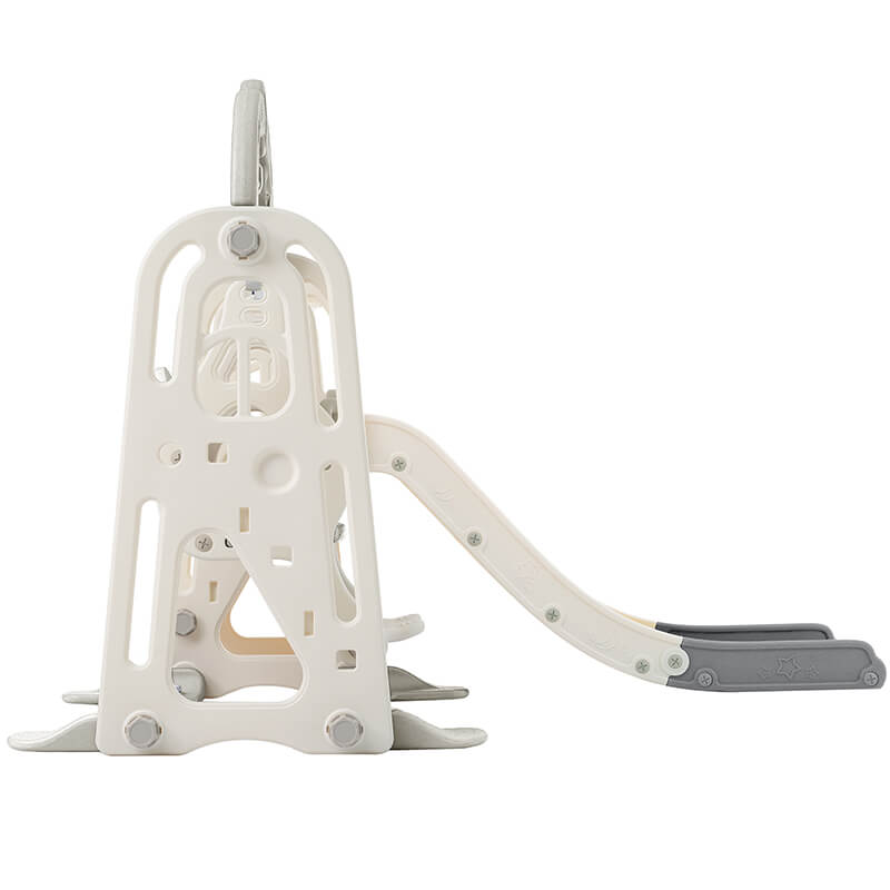 Grey Toddler Slide and Swing Kid Playground Center