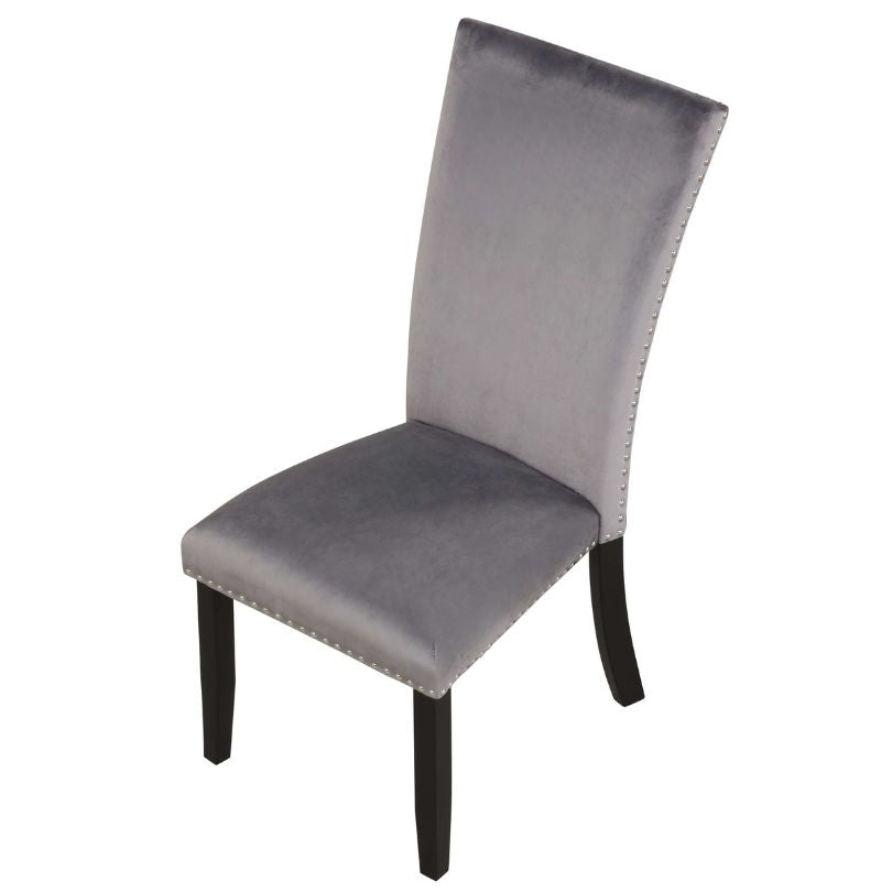 One pair of grey accent chair 