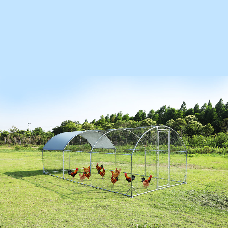 Silver Metal Plastic Net Chicken Coop