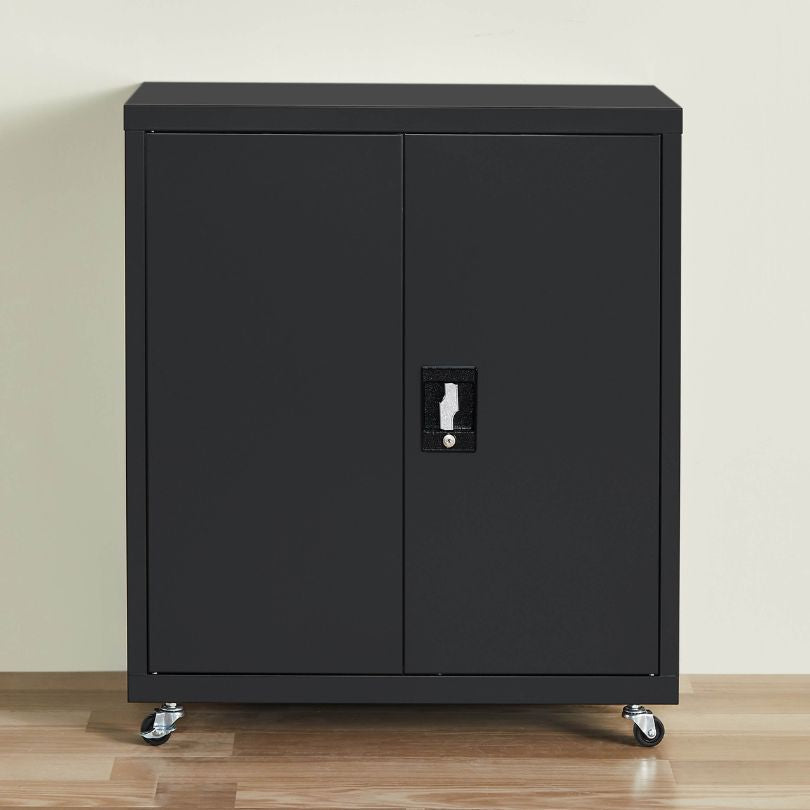 Industrial Black Filing Cabinet with Adjustable Shelf