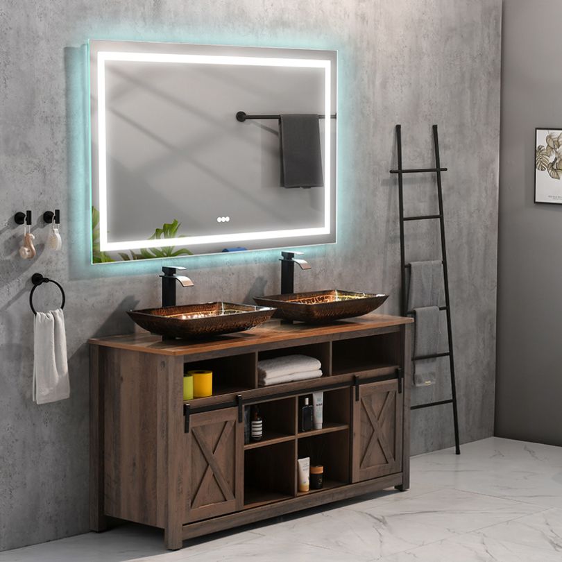 wall mounted 3 color light mirror