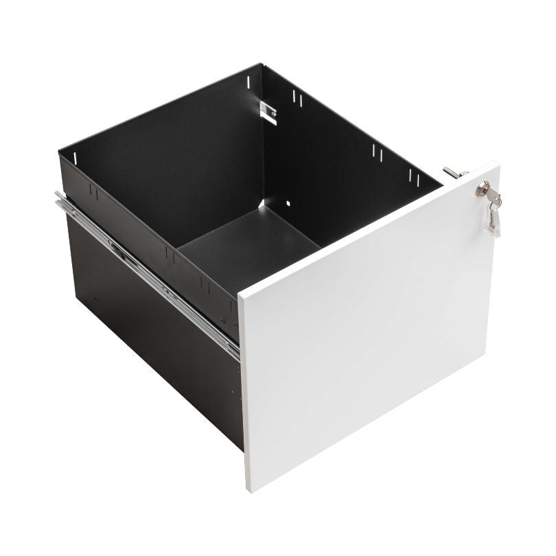 Modern 2-Drawers White Mobile Filing Cabinet