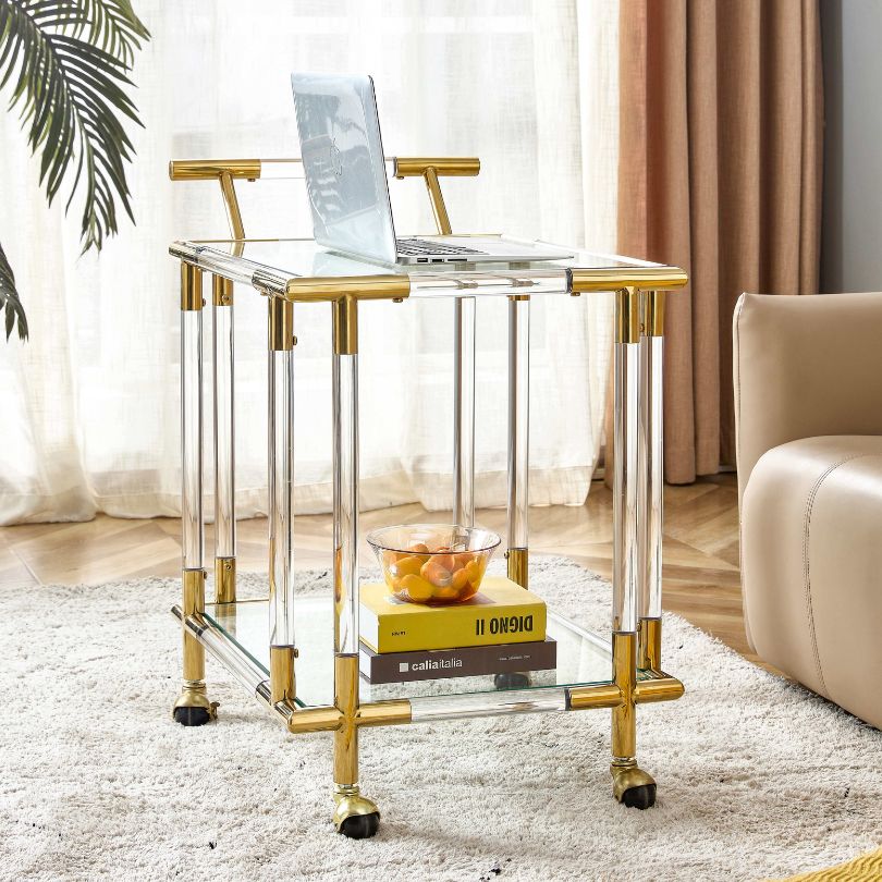 living room and kitchen serving cart