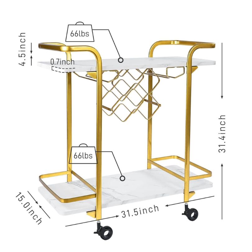 living room and kitchen serving cart