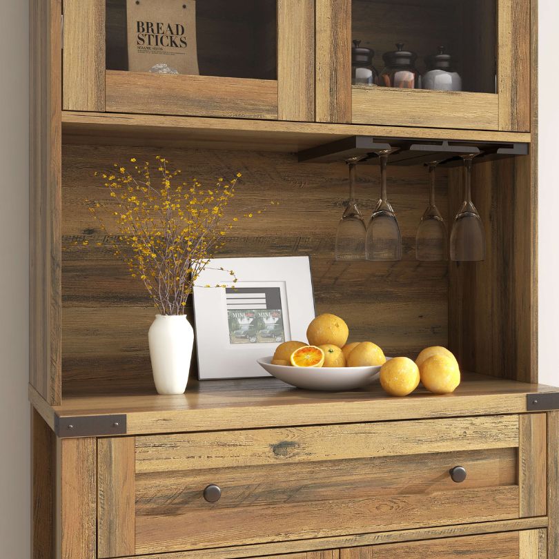 Modern Walnut Double barn cabinet