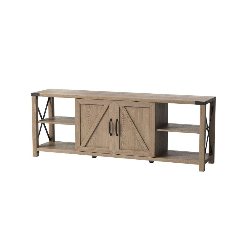 Light Oak Farmhouse Console Cabinet 