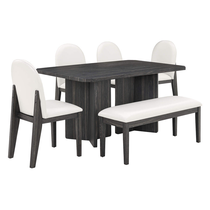 black and white dining room furniture set