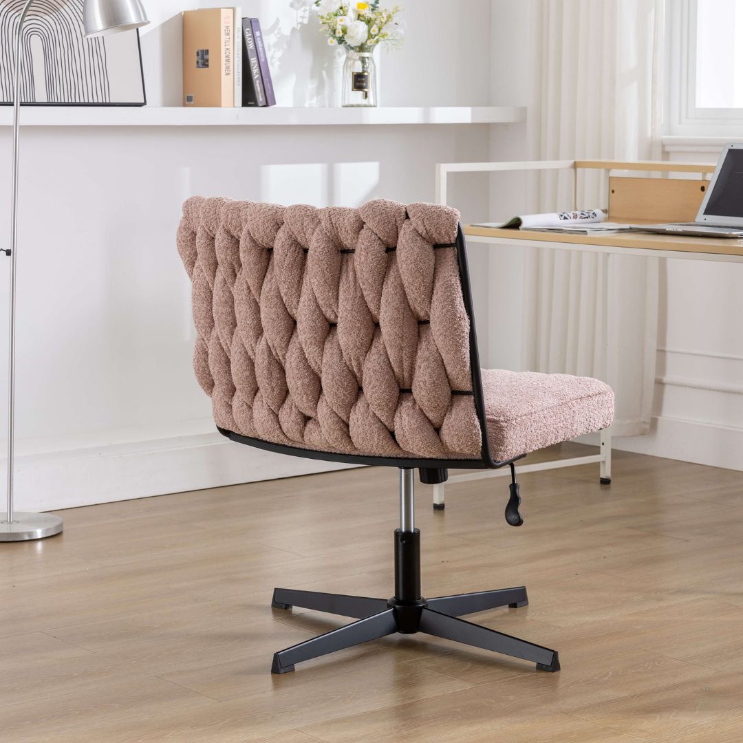 Modern Armless Office Desk Chair No Wheels