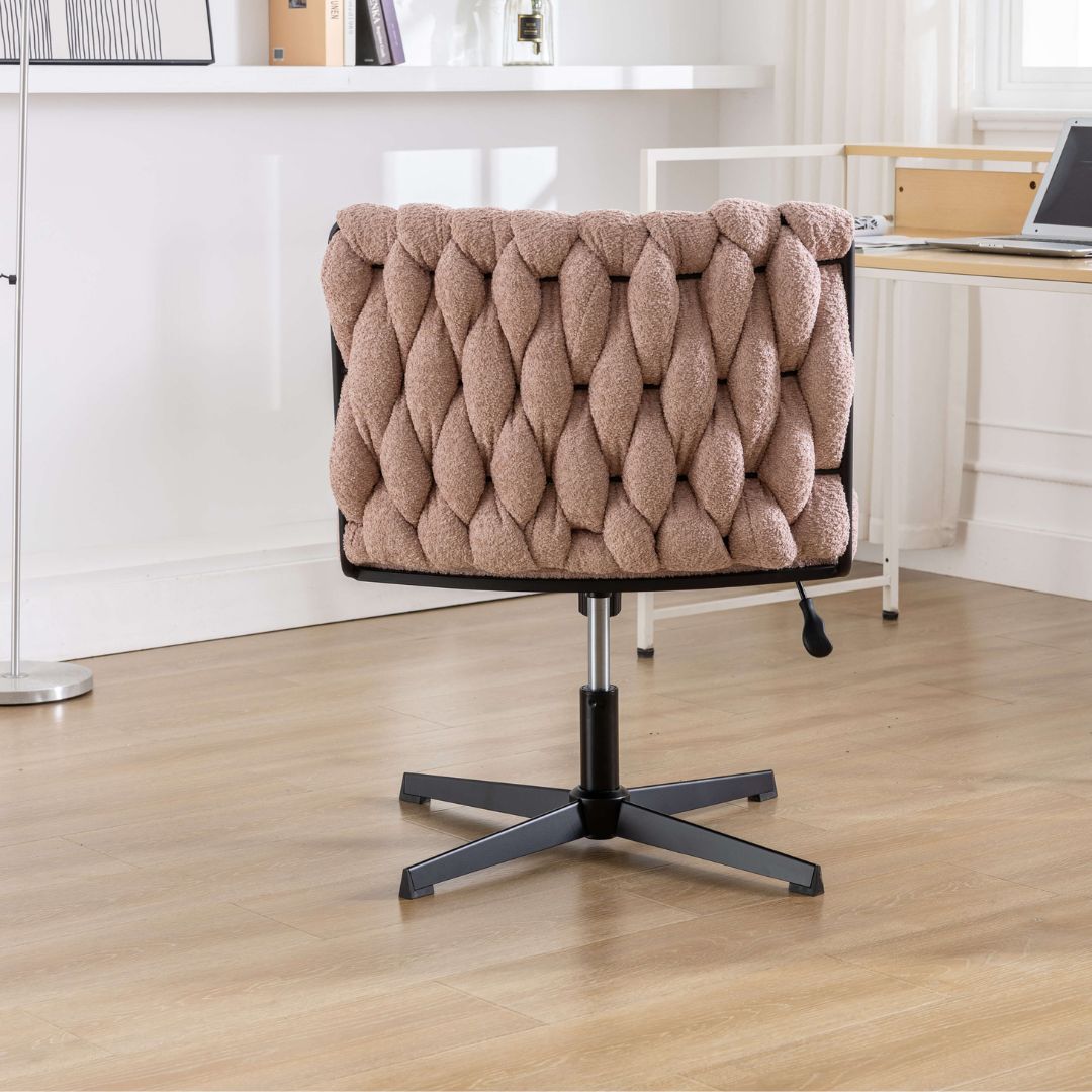 Modern Armless Office Desk Chair No Wheels