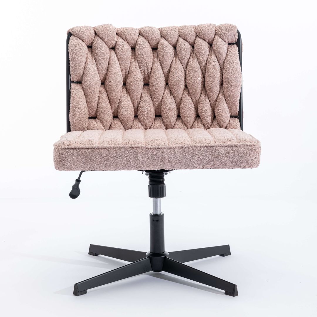 Modern Armless Office Desk Chair No Wheels