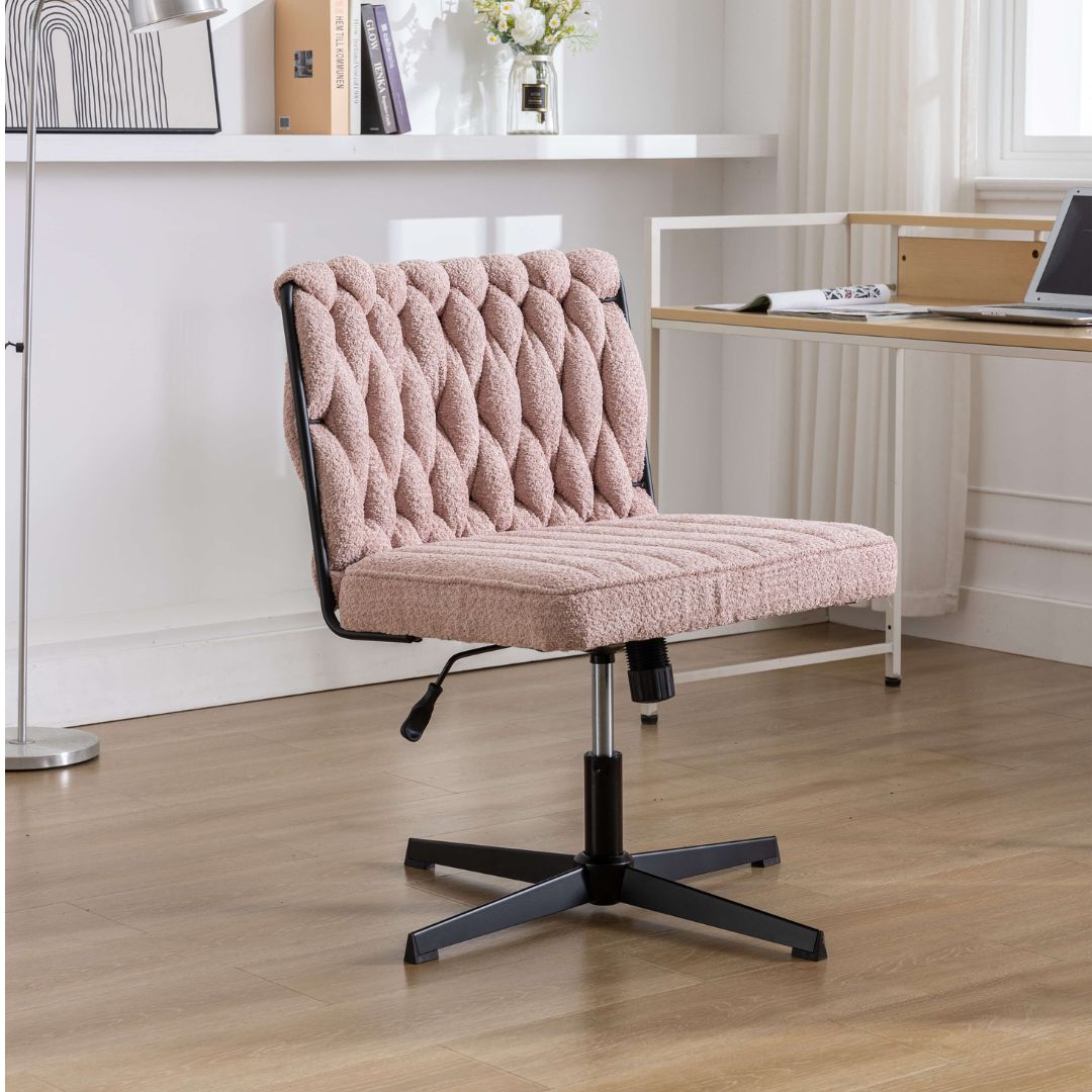 Modern Armless Office Desk Chair No Wheels – Liminal Luxe