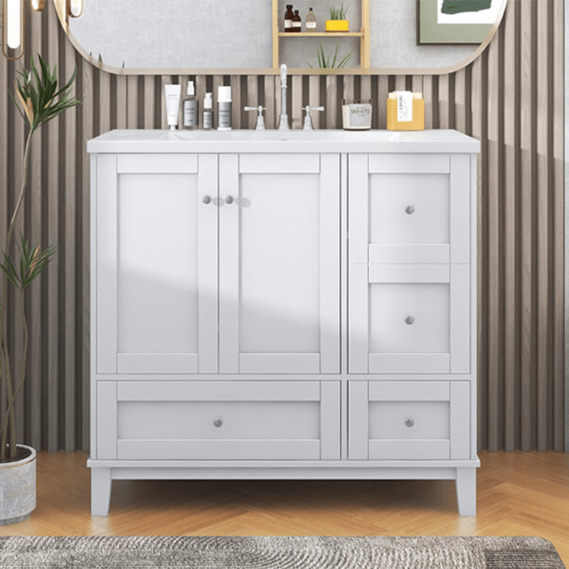 Modern Bathroom Vanity Cabinet with USB Charger