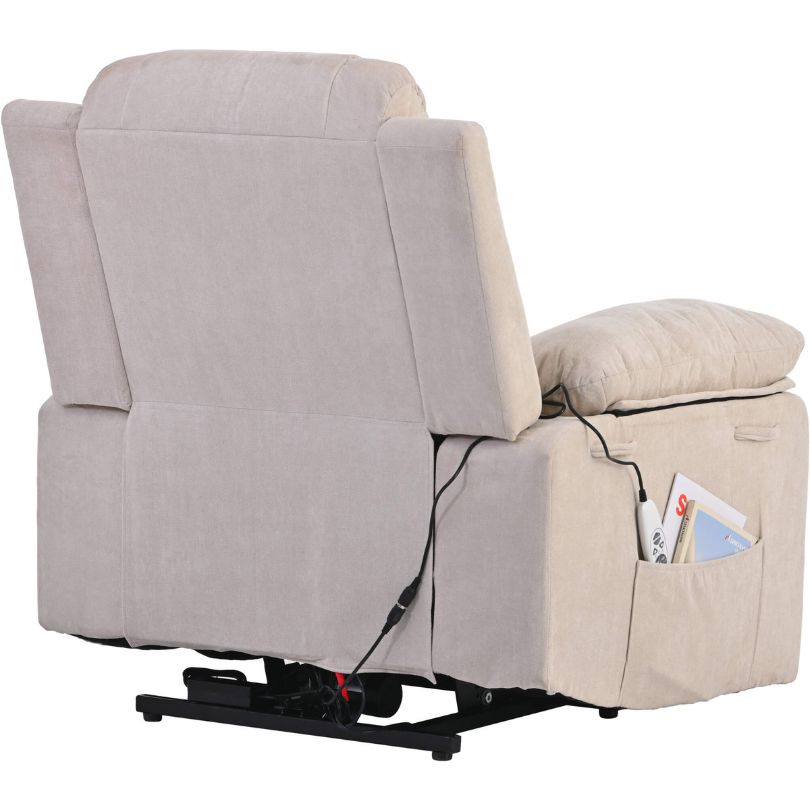 The back view image of the Modern BeigeRecliner Chair