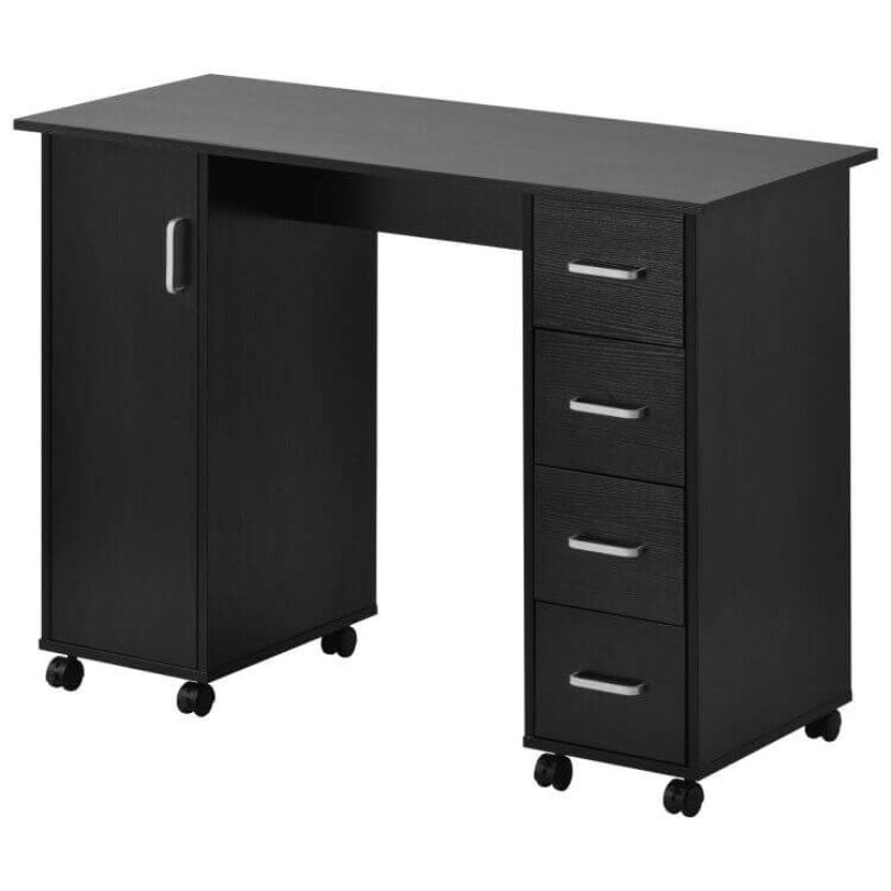 Modern Black Mobile Desk and Craft Center