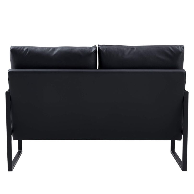 The back-view of the Modern Leather Two-seater sofa