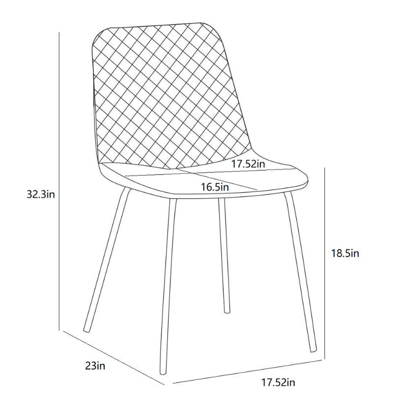 set of four dining chairs