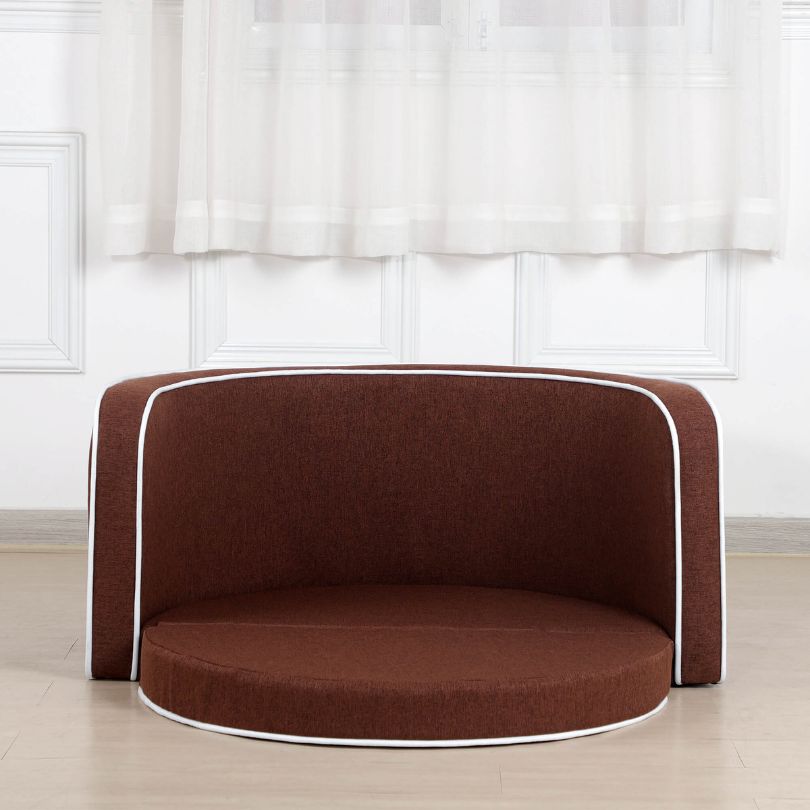 Modern Brown Pet Sofa Bed with Cushion