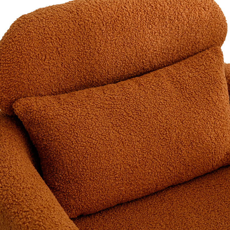 Modern Caramel Boucle Accent Chair