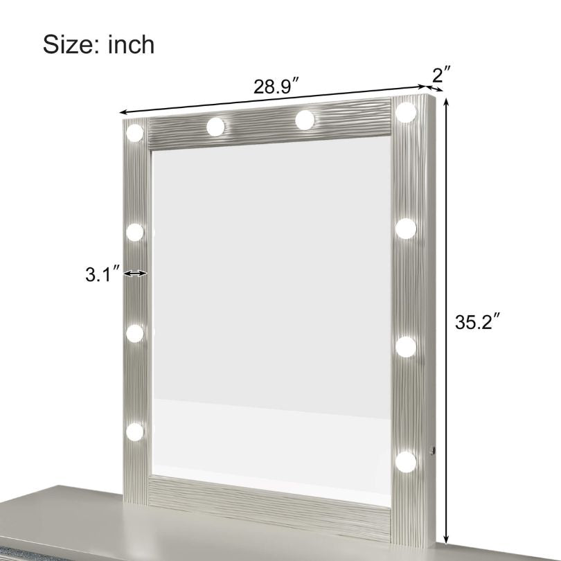 stylish vanity lighted mirror