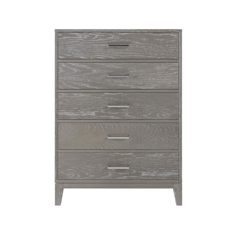 Modern Concise Grey Wood Five-Drawer Chest