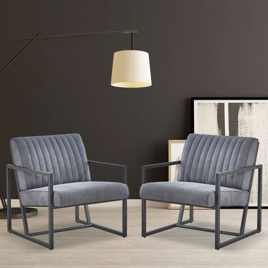 Modern Design Grey Steel Armchair