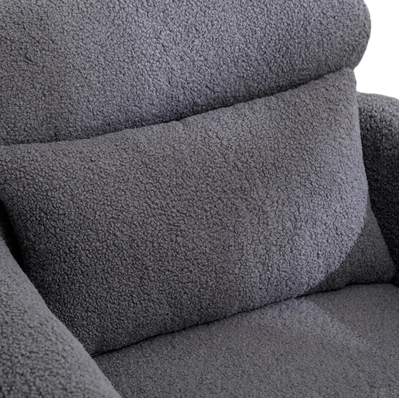 Modern Gray Boucle Accent Chair