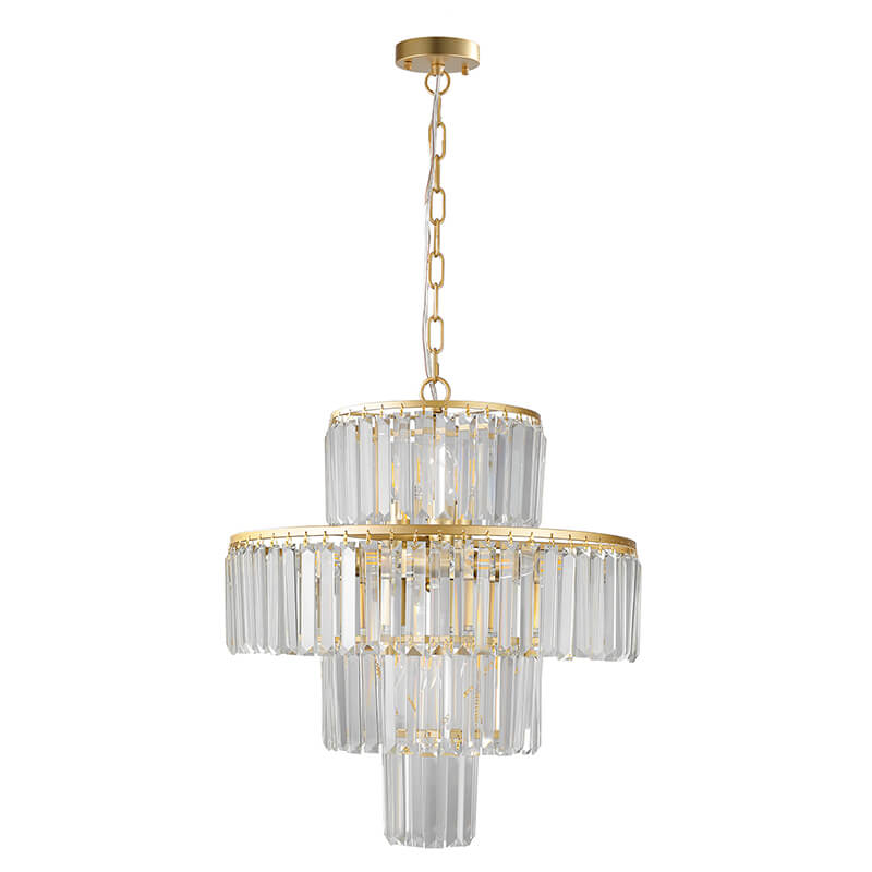 Modern Luxury Gold Crystal 4-Tier Pendant Light Chandelier 19.7W x 78.7"H