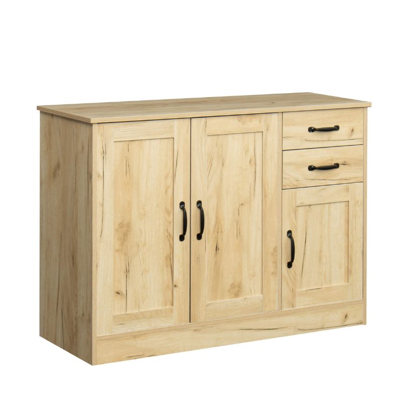 Modern Oak Entryway Buffet Sideboard with 3 Doors and 2 Drawers