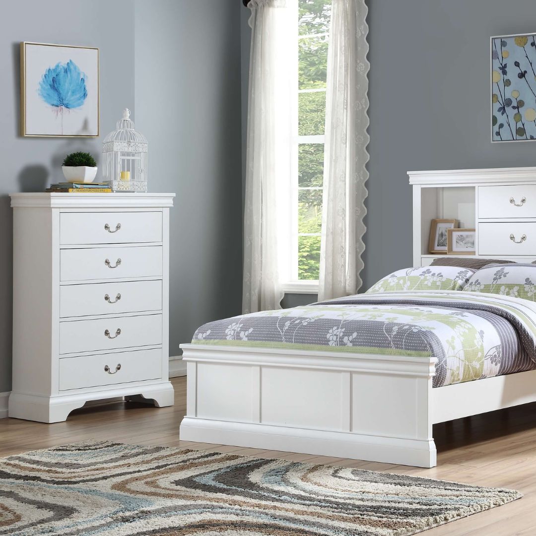 Modern White Bedroom Chest of Drawer