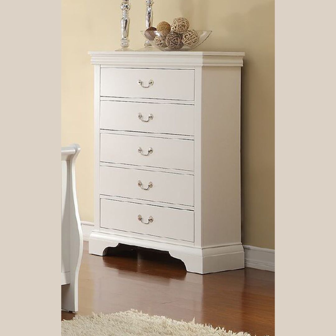 Modern White Bedroom Chest of Drawer