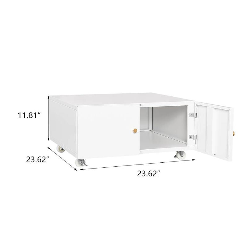 Modern White Mobile Metal Office Cabinet