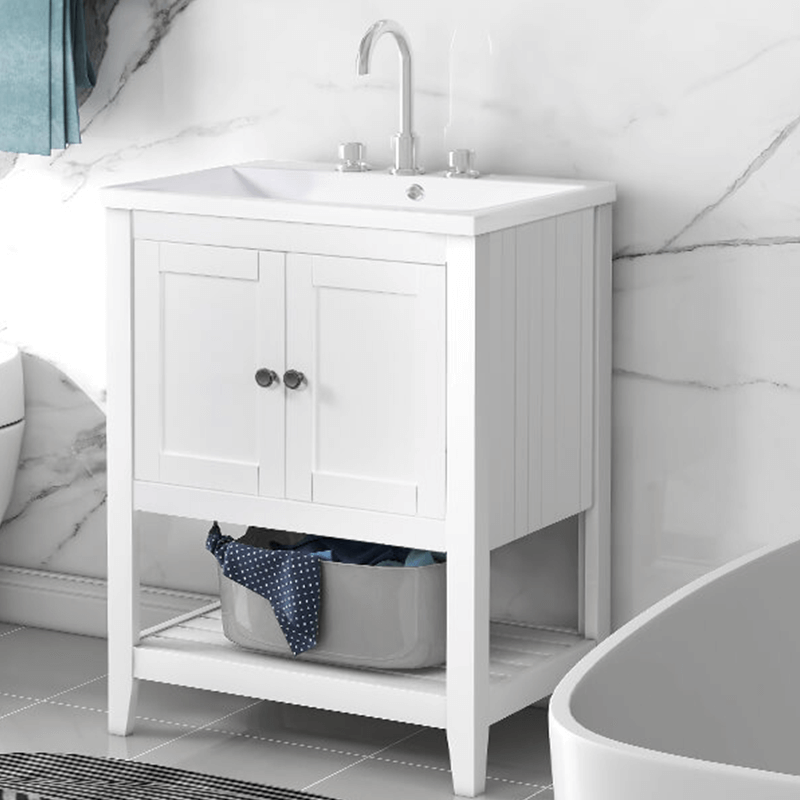 spacious bathroom furniture with sink