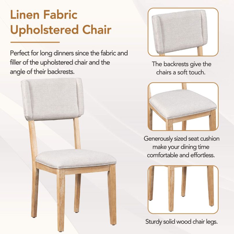 Linen fabric chair