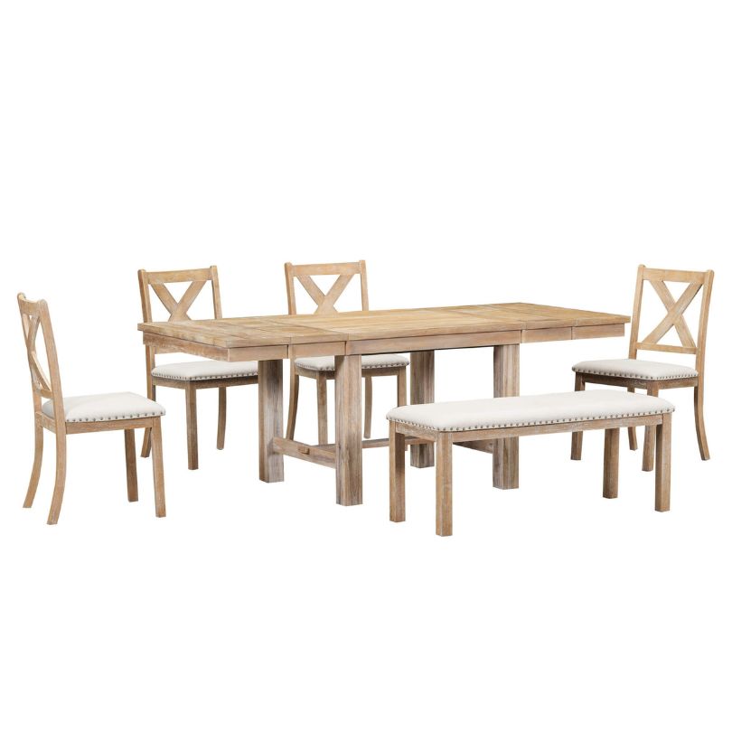  4 Dining Chairs, Bench and table