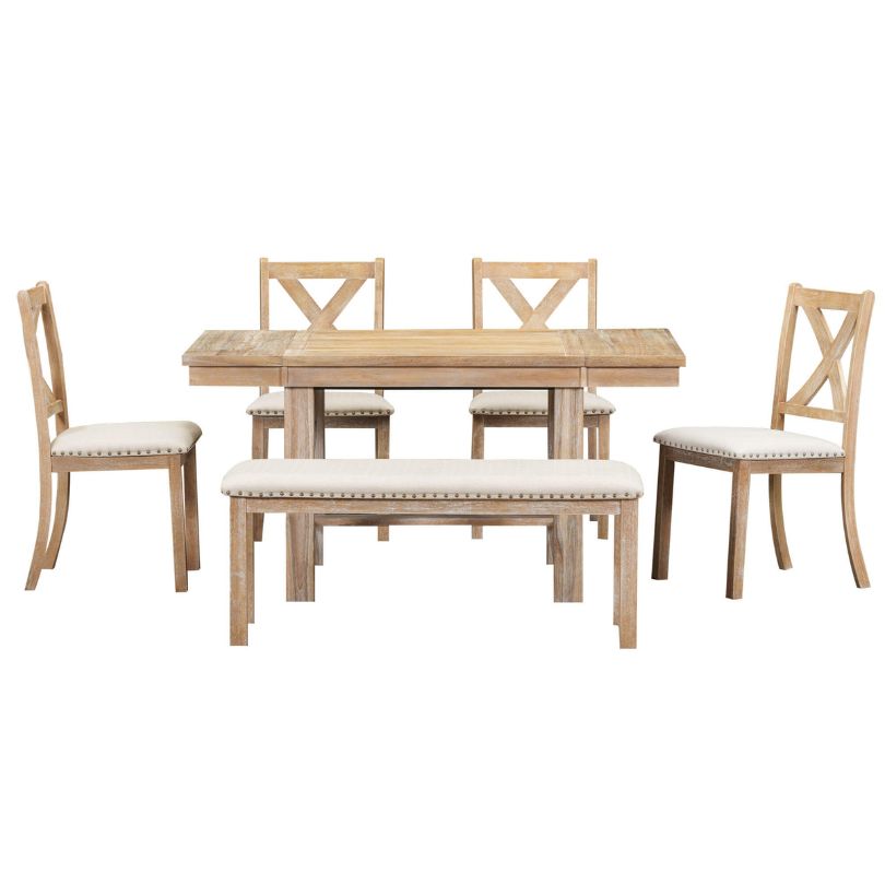  4 Dining Chairs, Bench and table