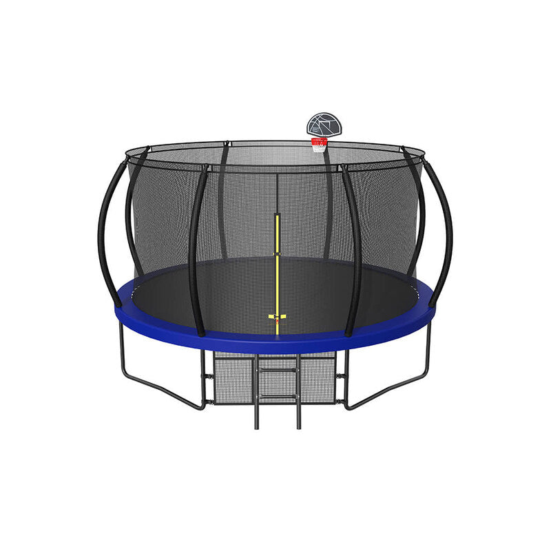 168" trampoline with basketball hoop