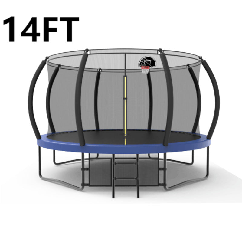 New 14FT Blue Large Steel Trampoline