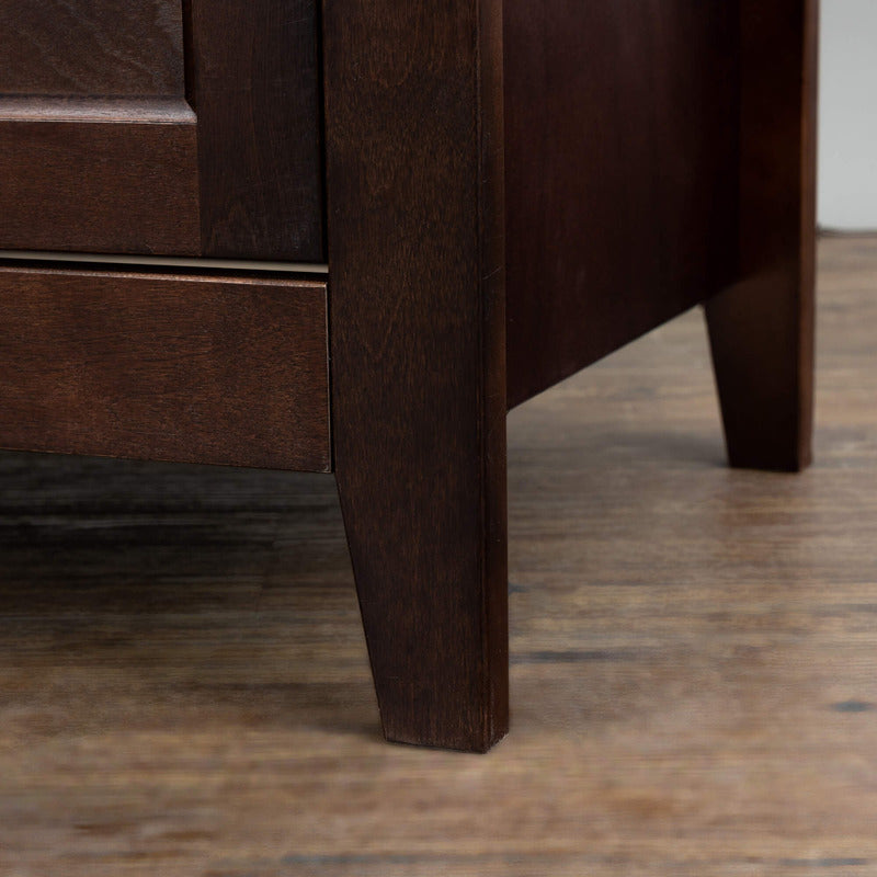 Retro Brown Solid Wood 6-Drawer Sideboard Storage Cabinet