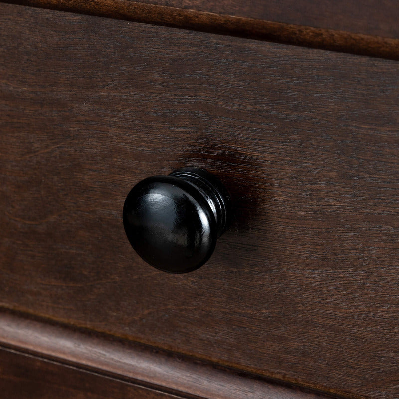 Retro Brown Solid Wood 6-Drawer Sideboard Storage Cabinet