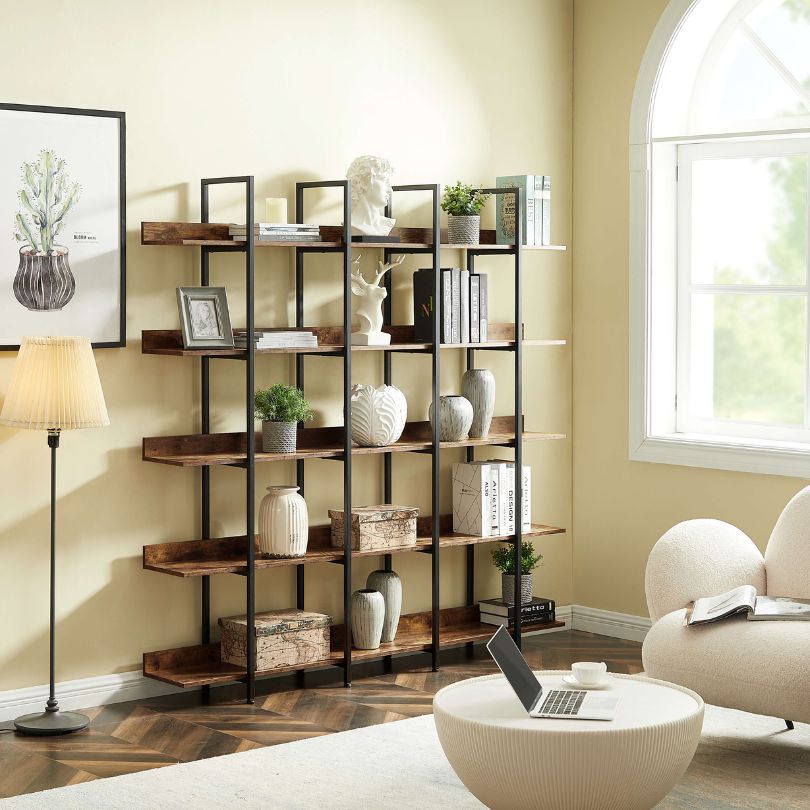 freestanding tall bookshelf