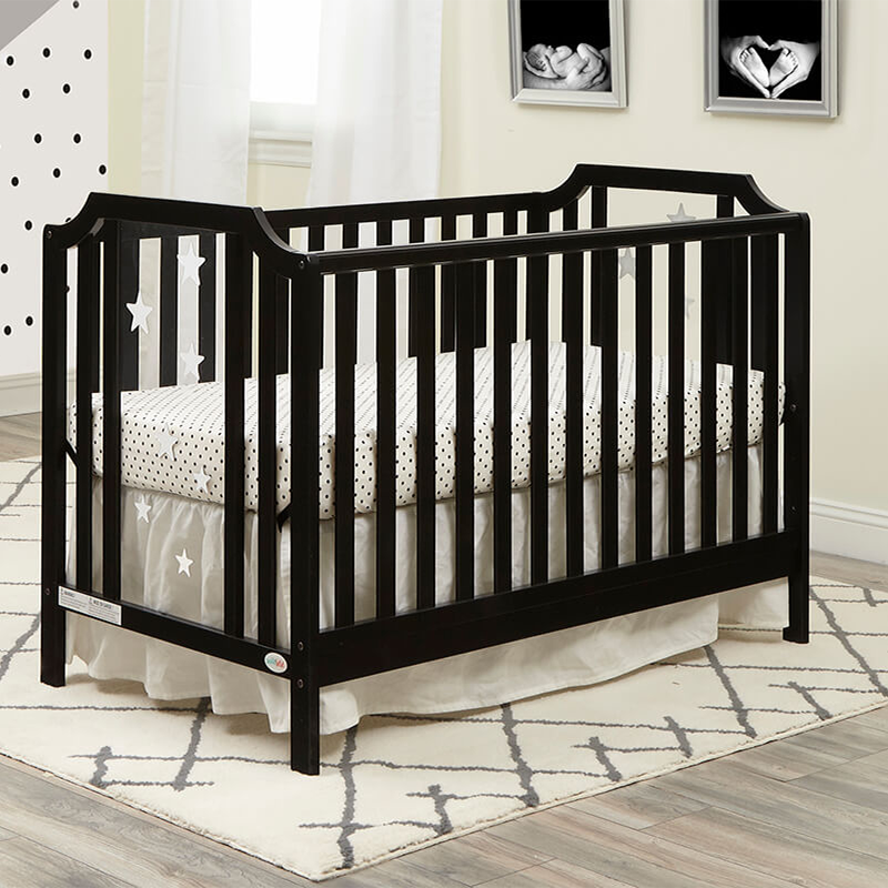 Suite Bebe 3-in-1 Convertible Island Toddler Crib Black