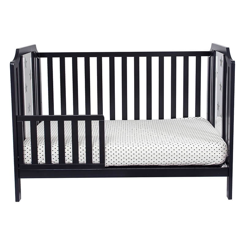 Suite Bebe 3-in-1 Convertible Island Toddler Crib Black